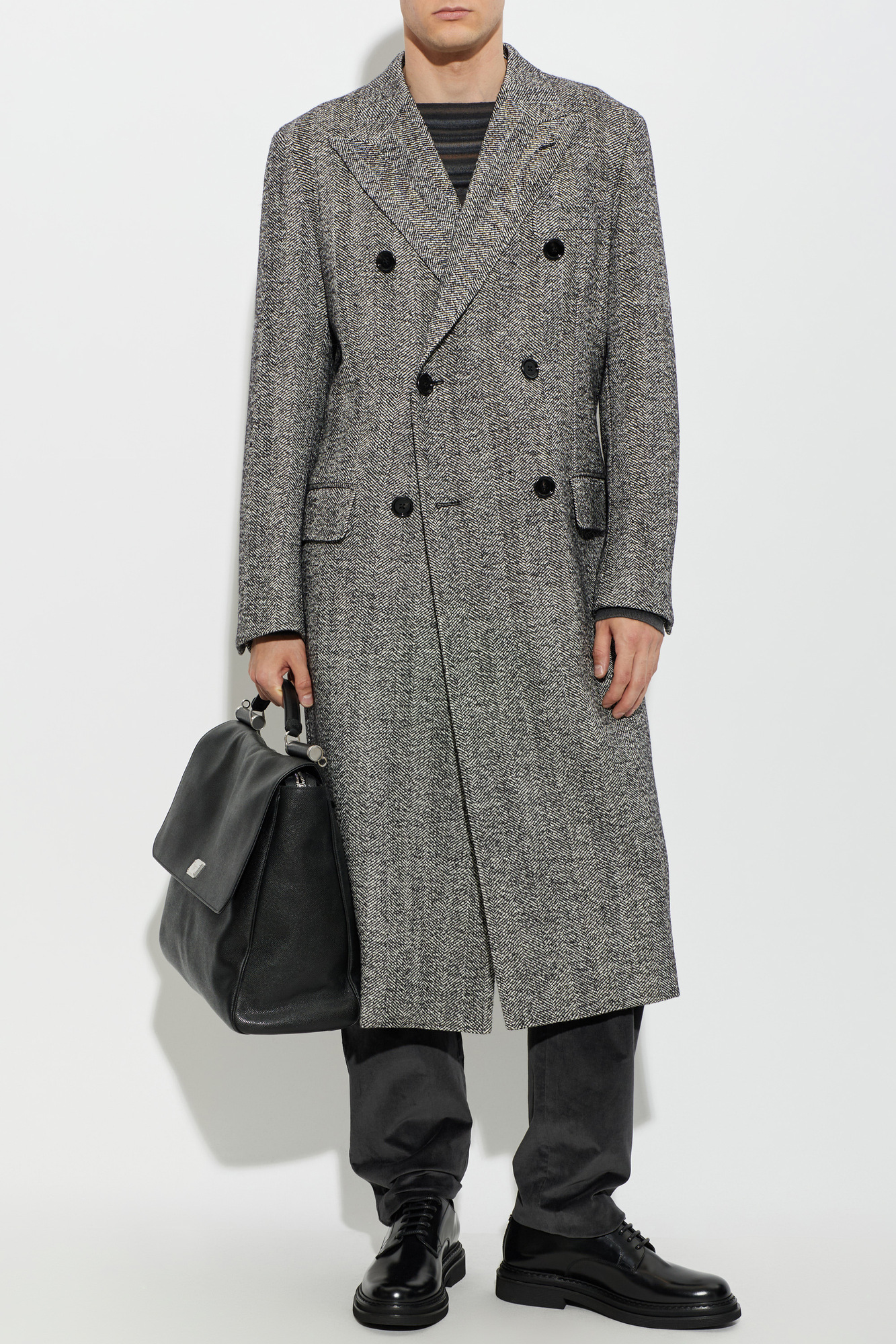 Dolce & Gabbana Wool coat with a single vent | Men's | Vitkac